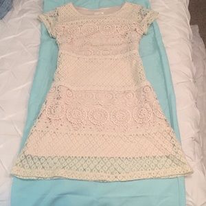 cream lace dress